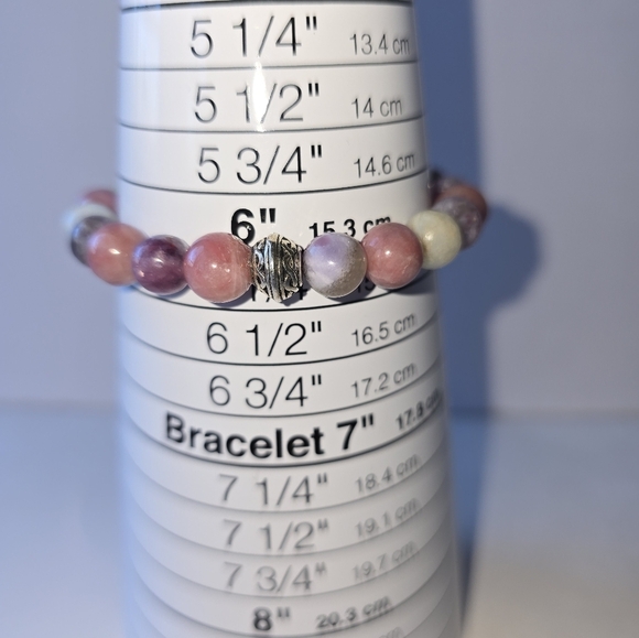 8mm Unicorn and Pink Opal Bracelet - Picture 6 of 9